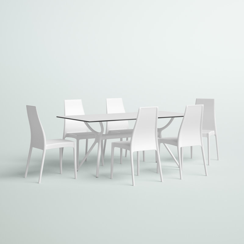 Ensemble de salle à manger pour 71 personnes Coupland, Blanc