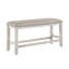 Ensemble de salle à manger 6 pièces à hauteur de comptoir avec table de finition blanc antique et tiroirs-1479791846