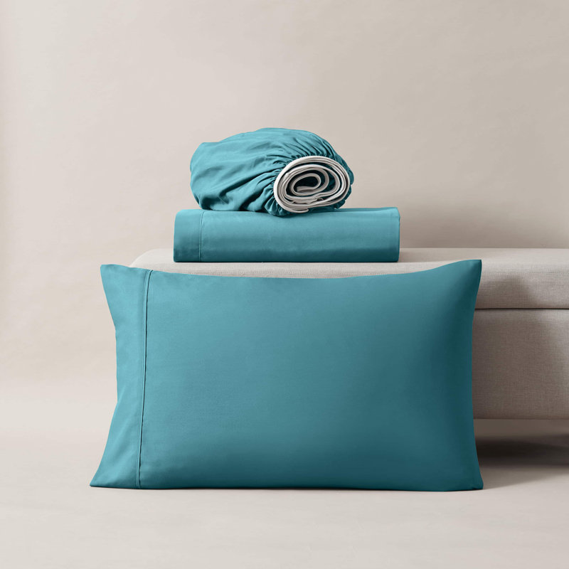 Ensemble de draps en micro-fibre, Simple, Bleu sarcelle