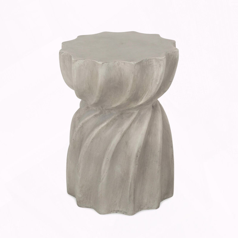 Side Table Sunburst Top Hourglass Shape Design