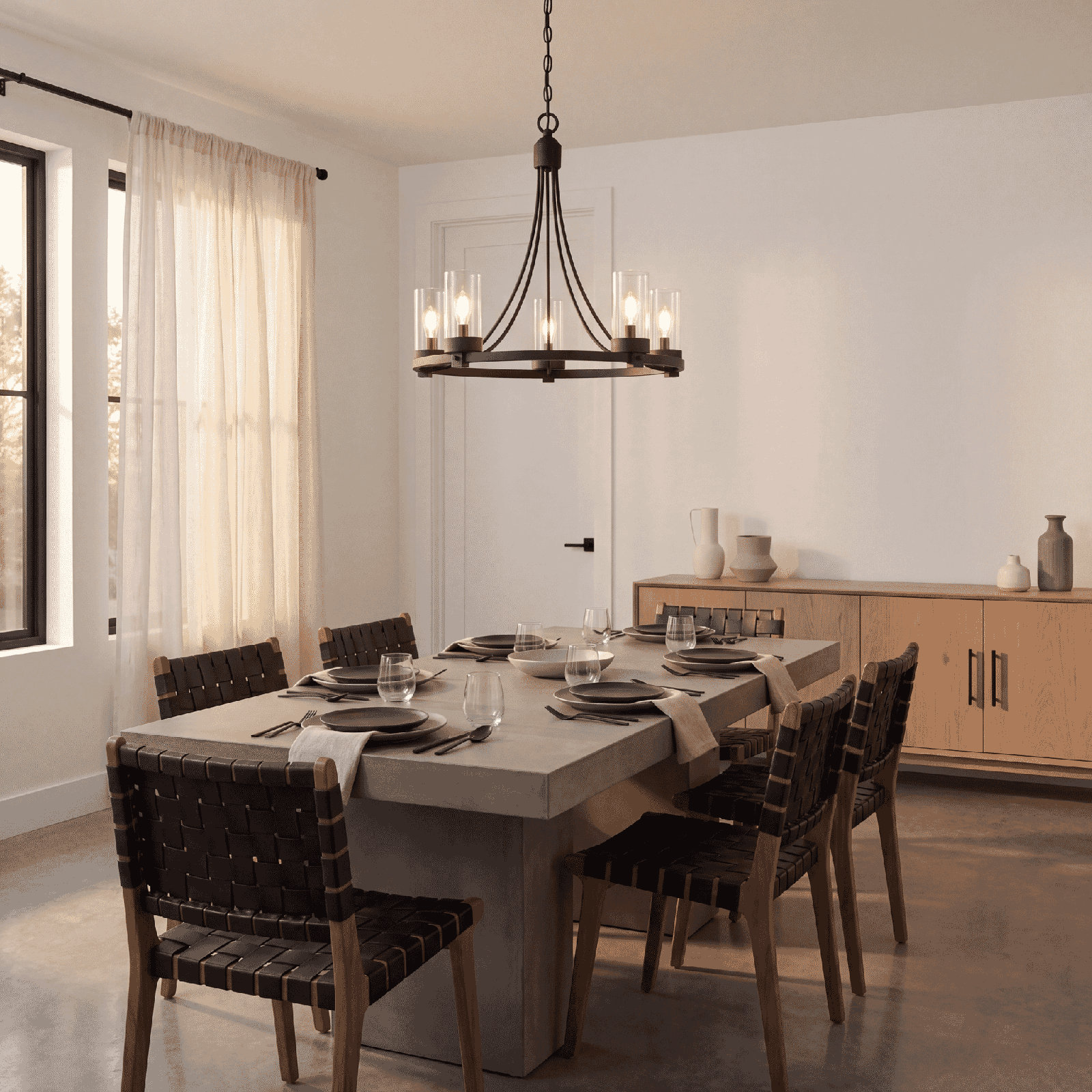Laurie 5-Light Chandelier, Brushed Nickel