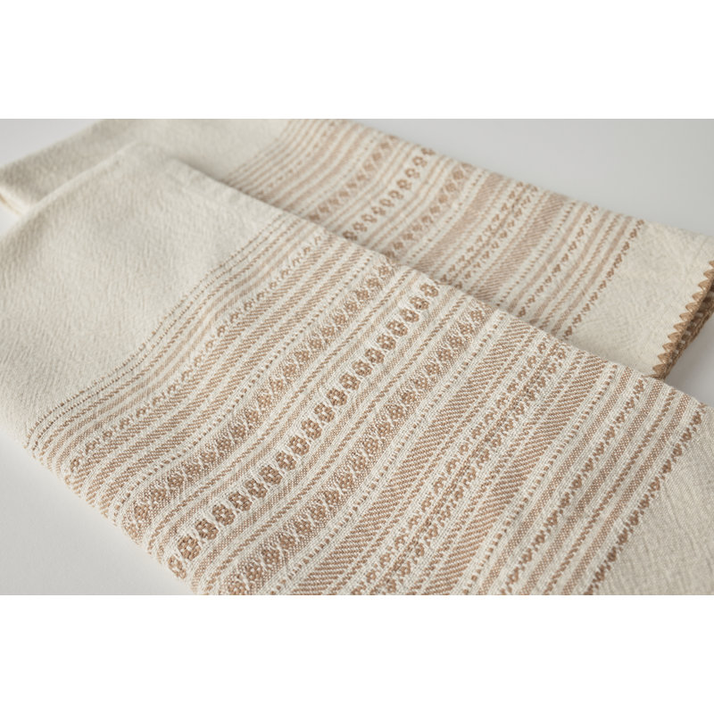 Ensemble de 2 essuie-mains en chêne biologique 20 po x 30 po, Non teinté / gingembre