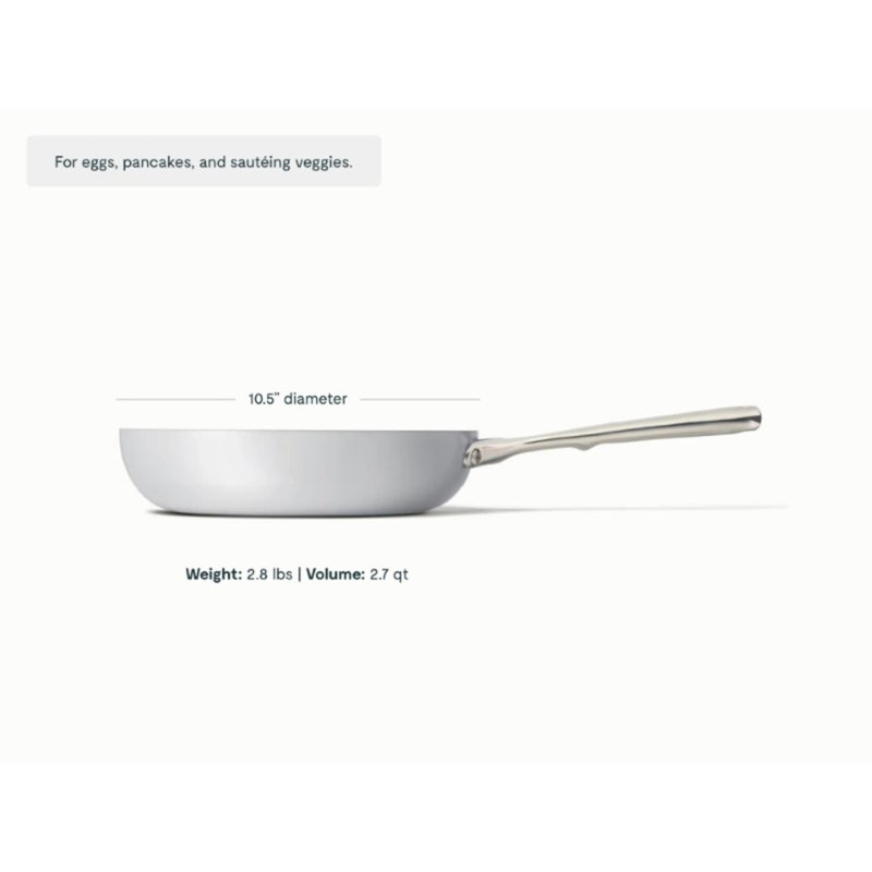 Caraway Nonstick Ceramic Fry Pan, 10.5", Gray