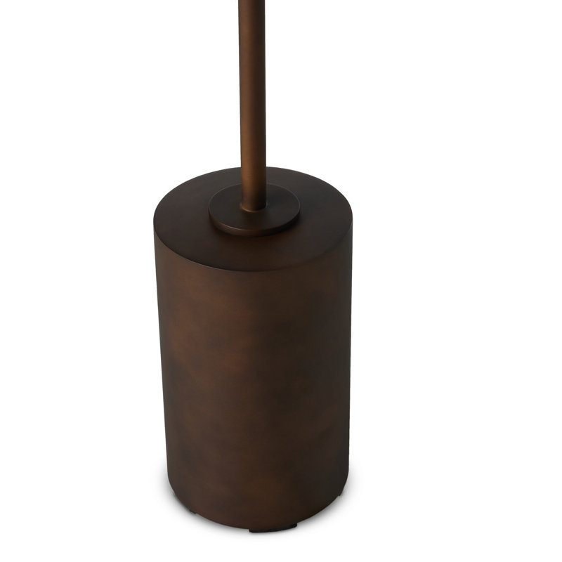 Luther Traditional Floor Lamp, Rust, Rust/Yellow
