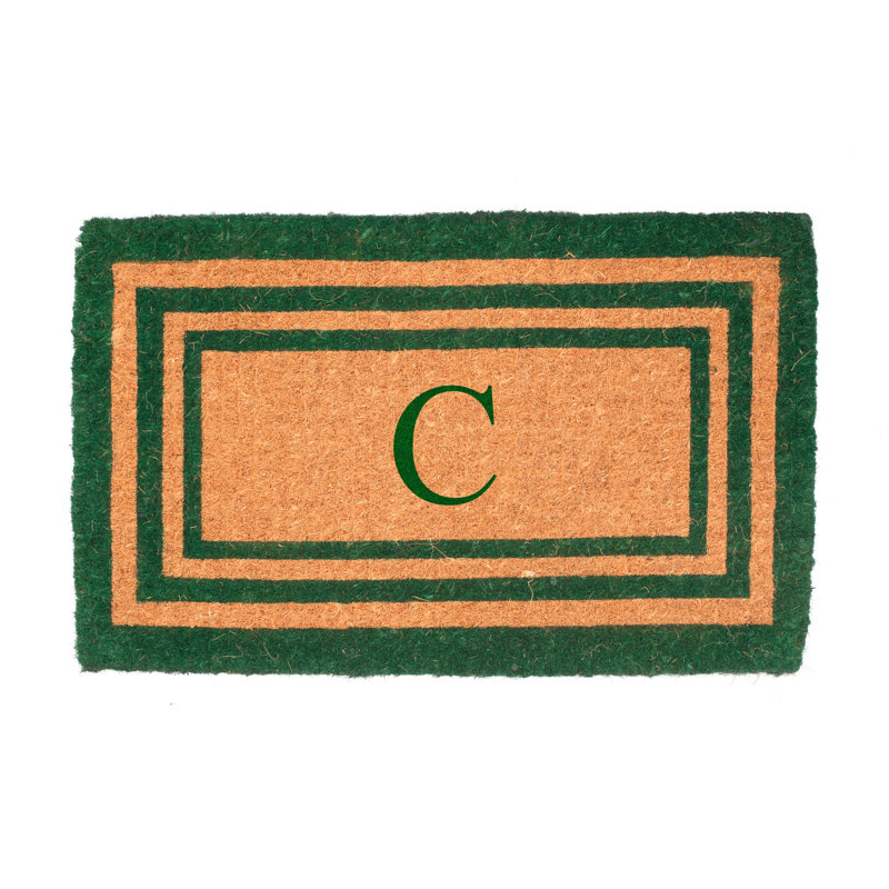 Tapis de porte d’extérieur en forme de fait main rectangulaire Stansfield, Rectangle 2 pi x 3 pi 3 po, C