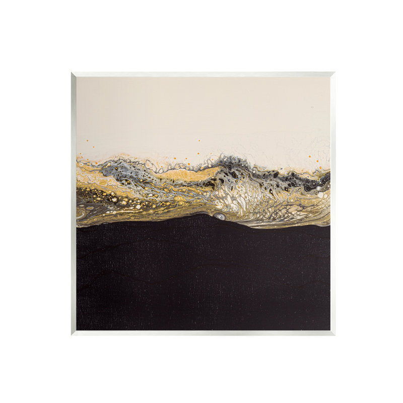«Stupell Industries Glam & Black Splash», art mural par Ruth Fromstein, Giclée encadrée noir minuit