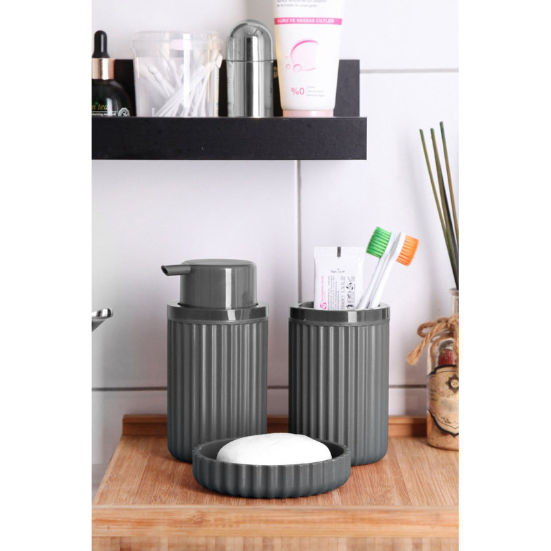 Ensemble d'accessoires de salle de bain 3 pièces Hwang, Fumée