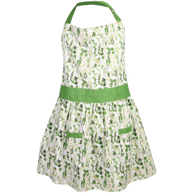Floral Cotton Bib Apron