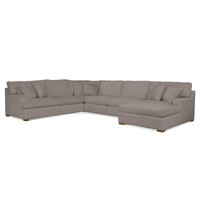 Cambria Upholstered U-Sectional, Stone Crypton Performance; 0884-83, Left Hand Facing, Frost White