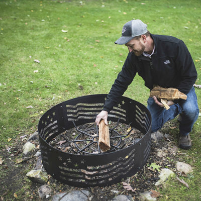 24'' x 24'' Steel Fire Pit Log Grate