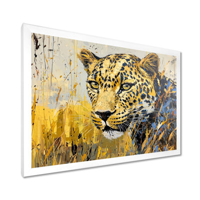 «African Beauty Leopard In Savanah», reproduction d'art léopard