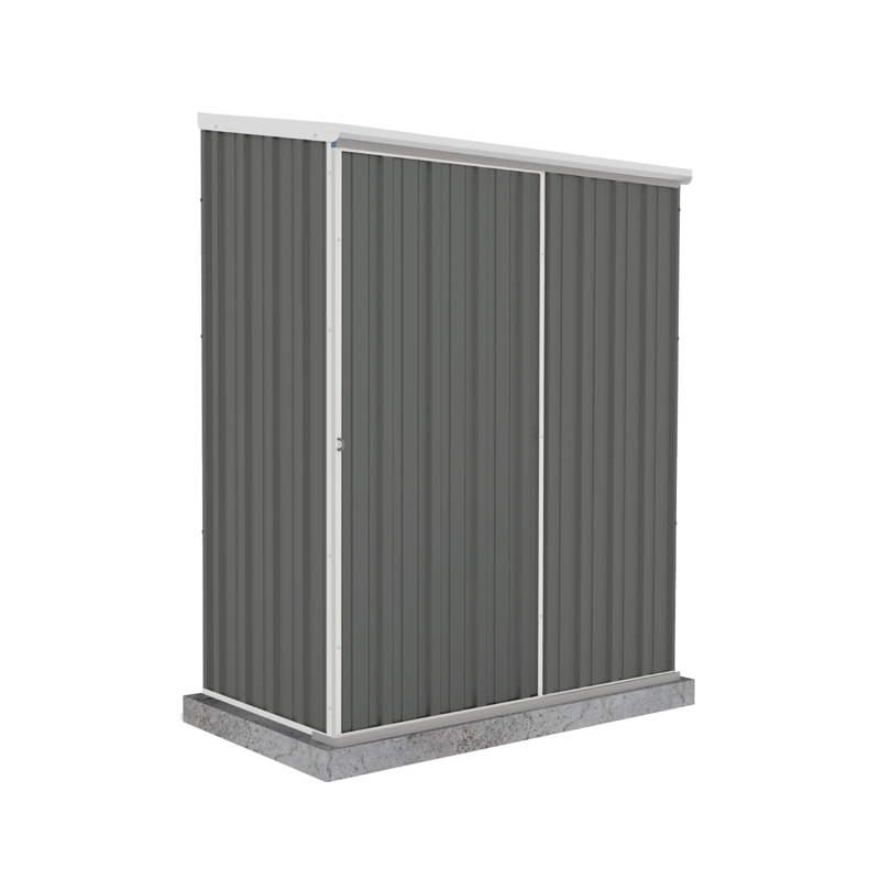 Woodland Gray 5x3 ft Galvanized Steel Sliding Door Storage Shed