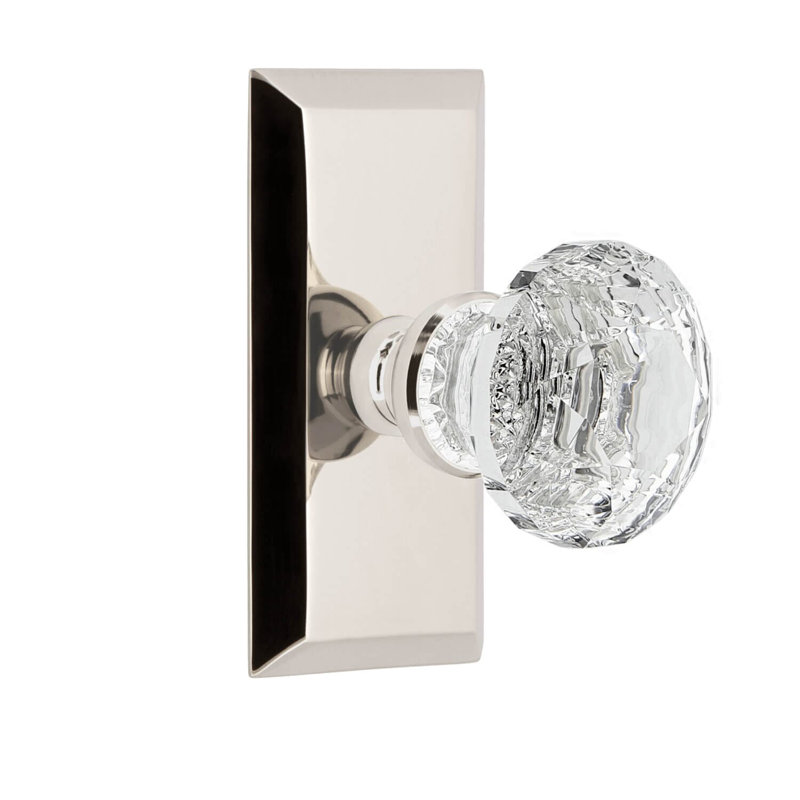 Grand mannequin double Grandeur Fifth Avenue avec poignée en cristal brillant, Nickel poli