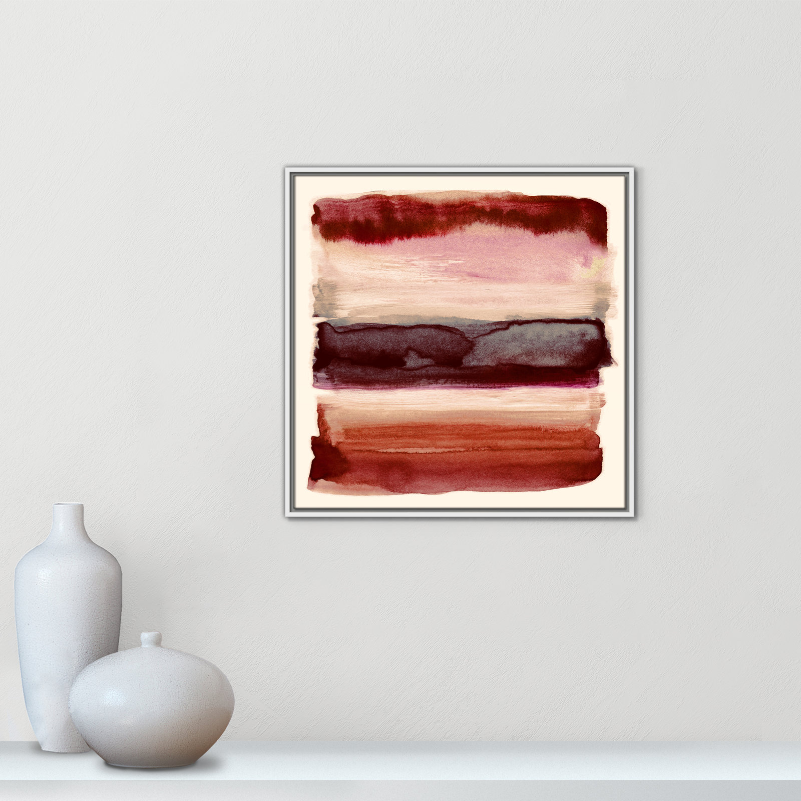 Burgundy Sky II Print by Nan, 25.5" H x 25.5" W, White