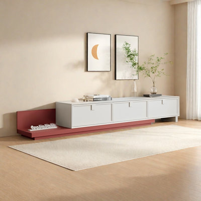 Adjustable-Length Solid Wood TV Stand