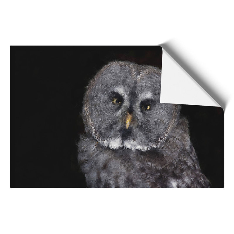 Great Grey Owl Painting - Frameless Print, 42cm H x 59cm W x 0.1cm D