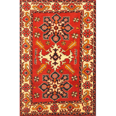 Tapis traditionnel rouge / beige Hollin