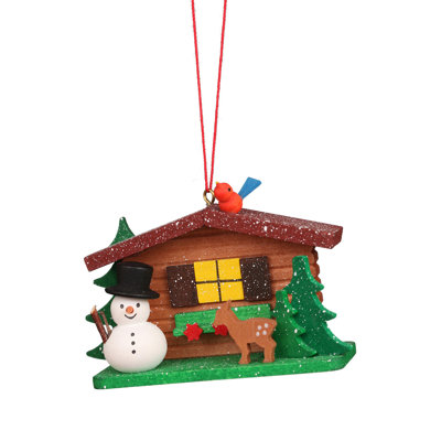2'' Handmade Wood Hanging Figurine Ornament