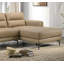 Ensemble de canapé modulaire en cuir taupe 2 pièces