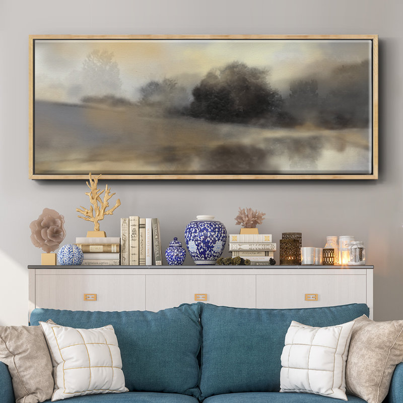 Misty Pond- Framed Canvas