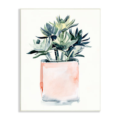 Doux plante grasse, plante d'intérieur morte grise, rustique, giclée, art texturé par Jennifer Paxton Parker