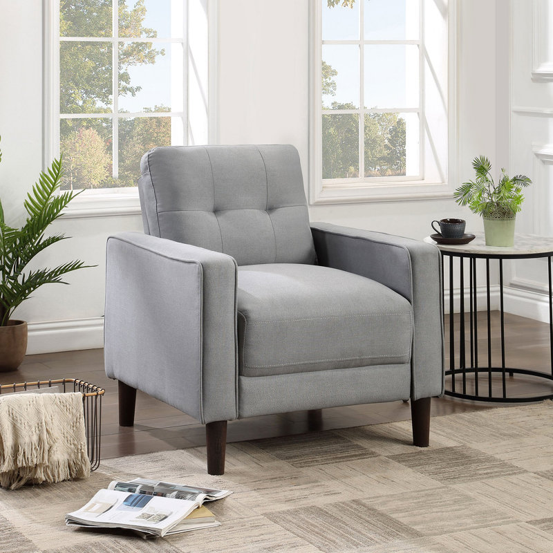 Chaise d'appoint rembourrée et capitonnée