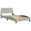 Cadre de lit vidaXL Gris clair 100x203 cm velours-97706081-97706087
