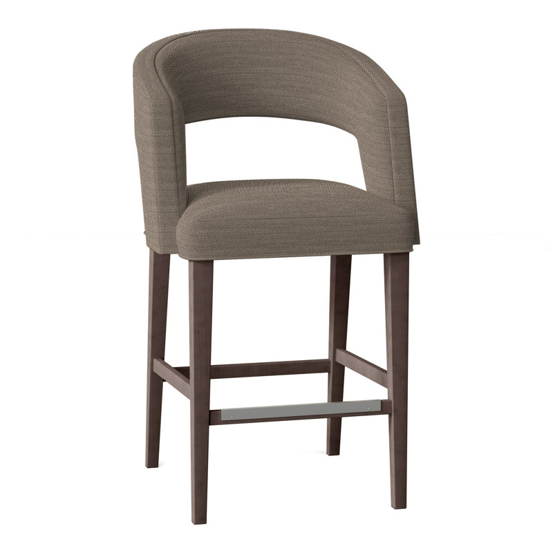 Bryant Upholstered Stool with Solid Wood Frame, 4787 Mineral, Tobacco