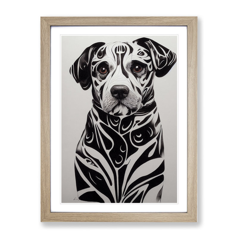 Sweet Dog - Framed Print, Oak Framed, 46cm H x 34cm W x 2cm D
