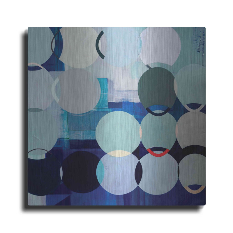 Red Barrel Studio® «Circles No. 3» par Naomi Taitz Duffy, art mural en métal, H 12 po x l 12 po