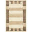 Tapis de zone en laine beige/brun 3 pi 10 po x 5 pi 10 po one-of-kind à la main noué la Didcot