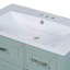 Ensemble de meuble-lavabo 30 po avec lavabo, armoire de salle de bain verte avec tiroirs, structure solide et panneau en bois aggloméré