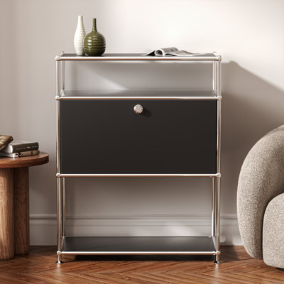 Modular Metal Drawer sideboard file cabinet Dining Cabinet Shelf Bookcase 3-tier Storage