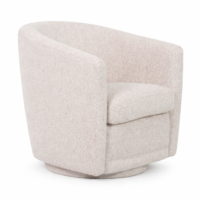 Fauteuil demi-tonneau pivotant, Beige