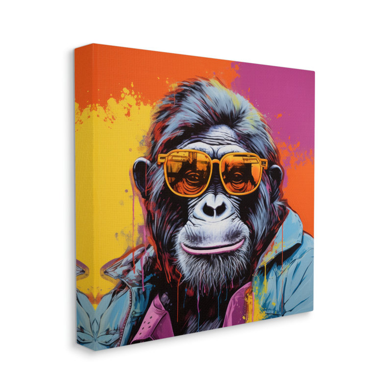 " Modern Urban Gorilla " by Irena Orlov, 36" H x 36" W x 1.5" D