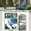 Chaise Adirondack pliante en PEHD avec porte-gobelet caché (bleu foncé)