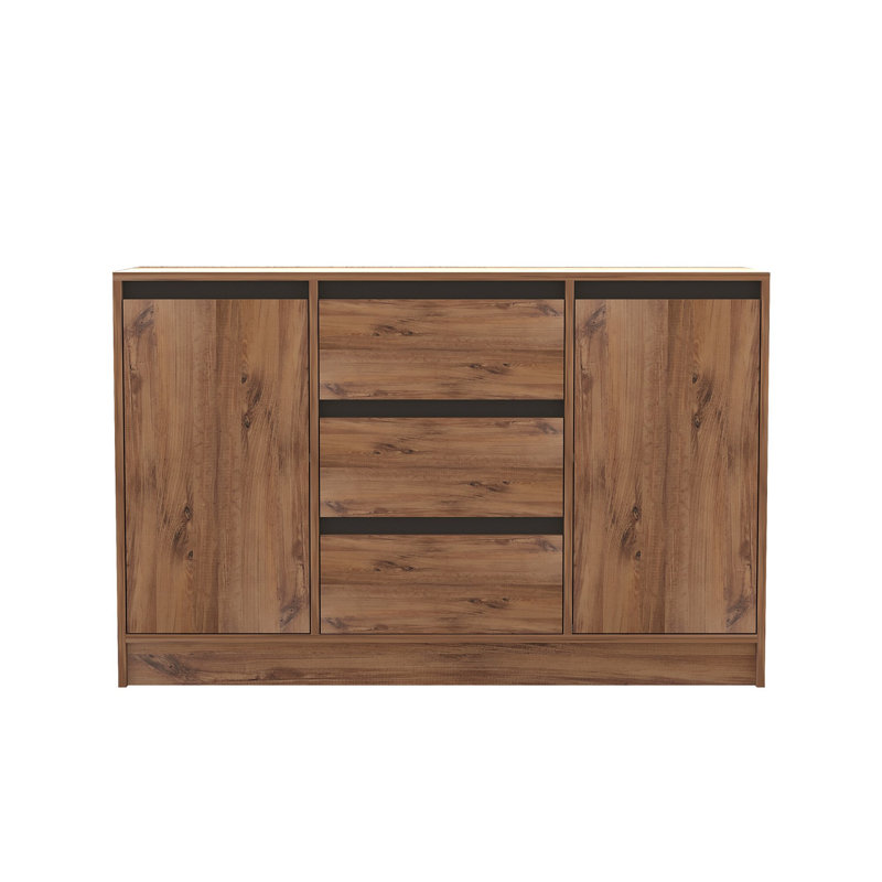 Puqa Design 90cm Console Table, Atlantic Pine/Anthracite