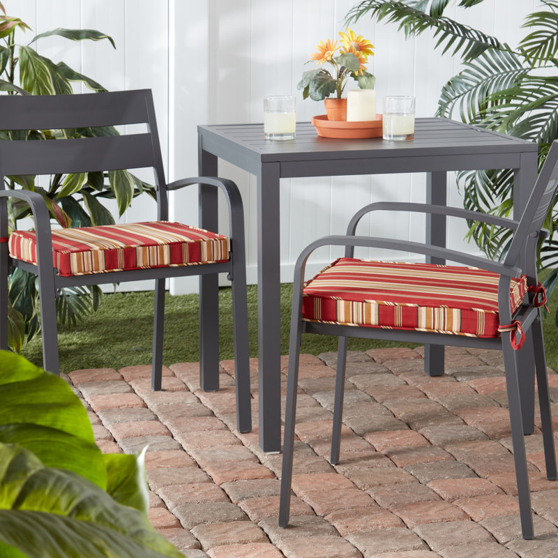 Sunbrella Outdoor Dining Chair Seat Pad, Roma Stripe