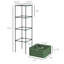 Boîte à fleurs surélevée galvanisée de 24 po x 24 po x 11,88 po avec treillis pour vignes, extérieur, cour arrière, pot de jardin, support à tomates