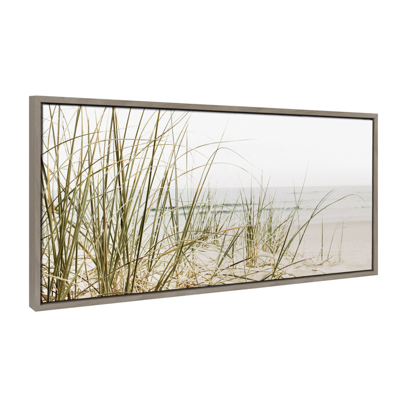 «Calming Beach Grass» par The Creative Bunch Studio, reproduction d'art sur toile encadrée