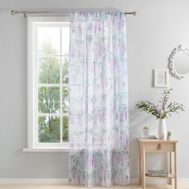 Wisteria 100% Recycled Polyester Sheer Sliding Panel Single Panel, 140cm Width x 182cm Drop
