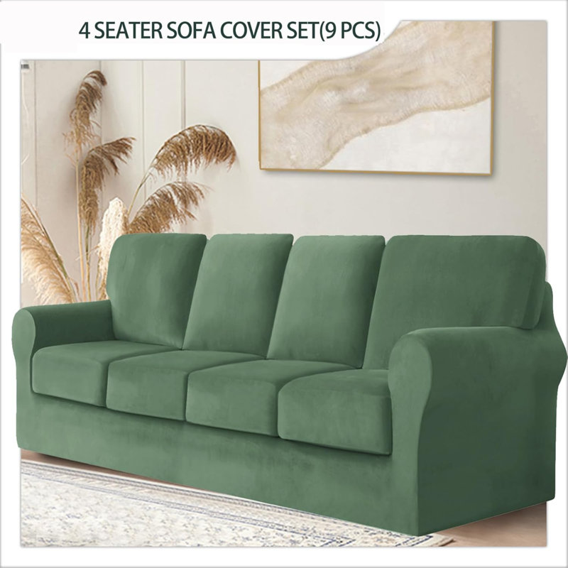 Outdoor Patio Sofa Cover, Green, 20-27.5"