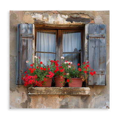 Flowers on the Ledge Tablecloth | Indoor Outdoor Home Decor