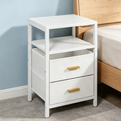 Nightstand With 2 Drawers, Bedside Table, Modern End Side Table For Bedroom