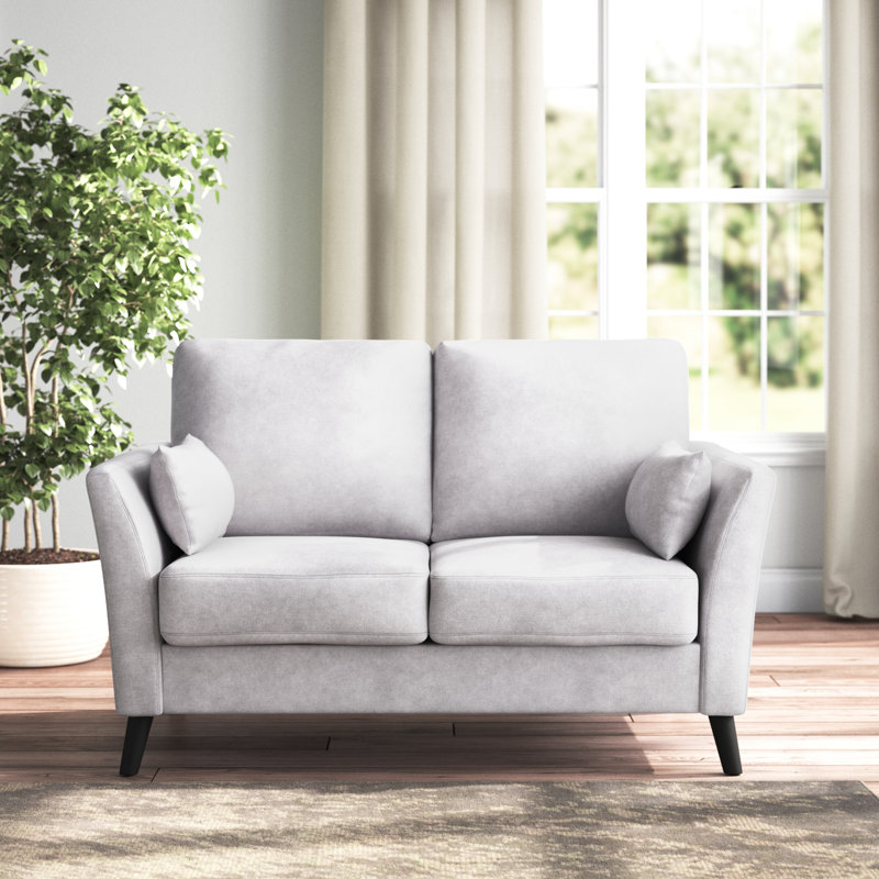 Upholstered 57'' Loveseat, Light Gray