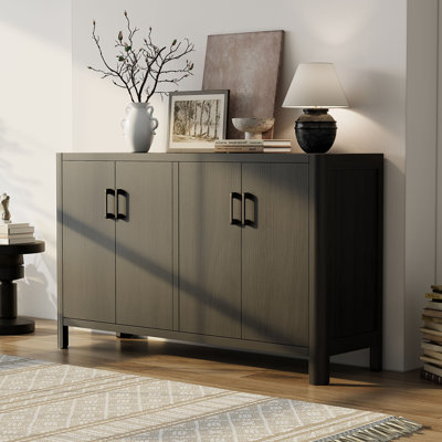 Armoire 4 portes avec finition naturelle Mirod