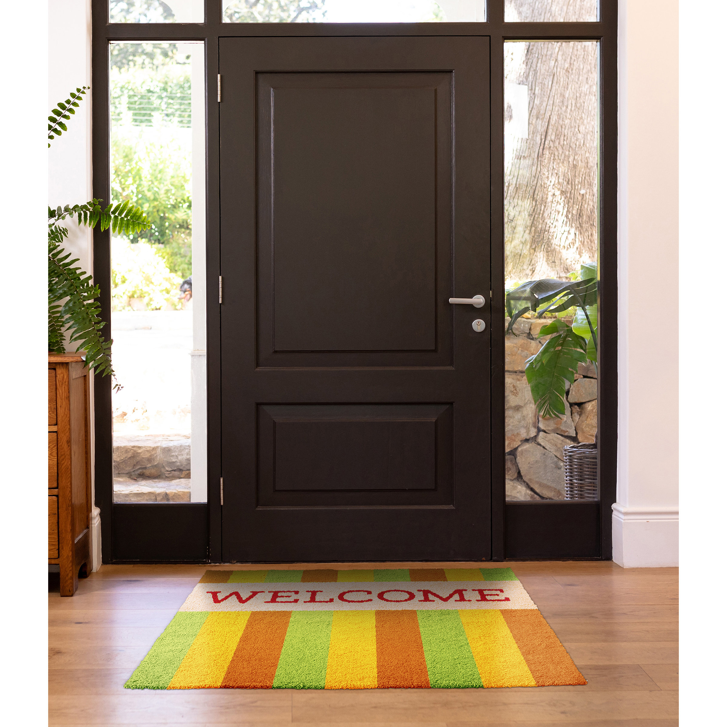 Kasper Non-Slip Outdoor Door Mat Wade Logan Mat Size: 17 W x 29 L, Color: Orange