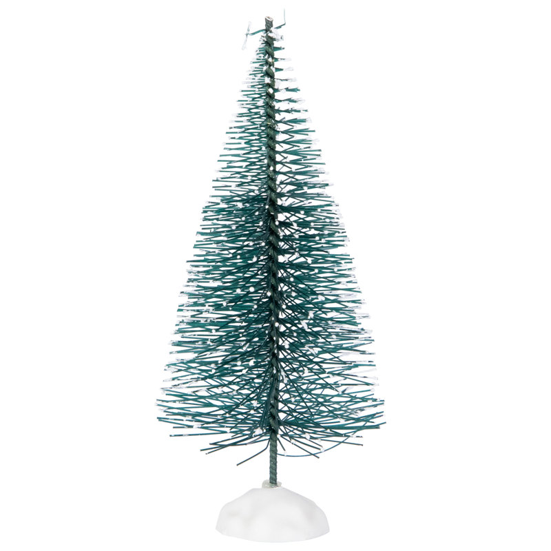 Mini sapin de Noël givré en forme de pin givré - 4 po - ensemble de 2