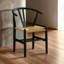 Chaise de salle à manger en bois noir 2 pièces