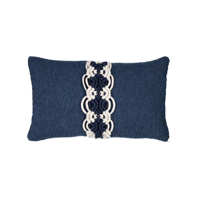 Distinct Indoor/Outdoor Pillow Cover & Insert, 12" H x 20" W, Cream, Rectangular